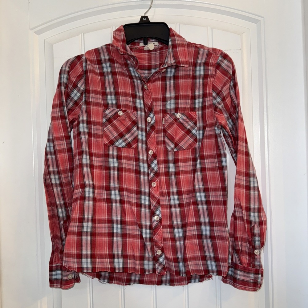 Levi's Plaid Western Long Sleeve Buttoned Down Shirt Women's Size XSMALL